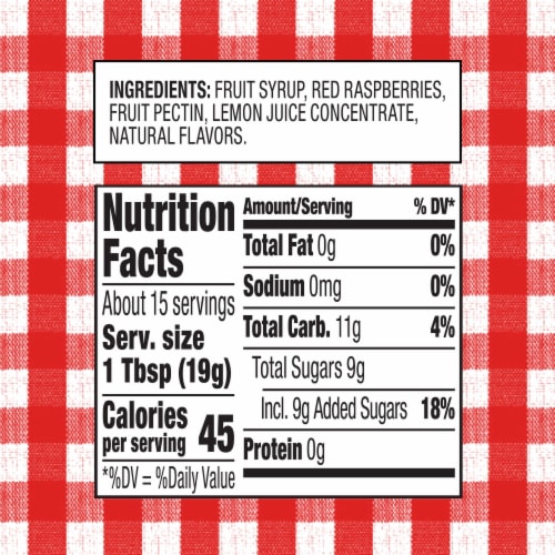 Smucker's Simply Fruit Red Raspberry Fruit Spread Perspective: right