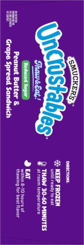 Smucker’s® Uncrustables® Reduced Sugar Peanut Butter & Grape Spread Sandwiches