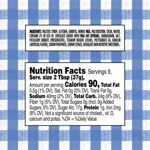 Smucker's Sugar Free Hot Fudge Topping Perspective: right