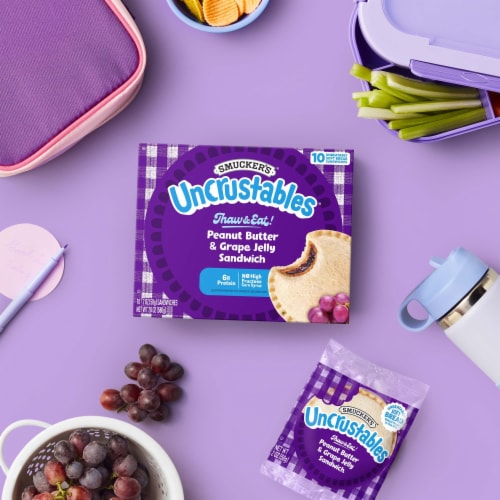 Smucker's Uncrustables Peanut Butter & Grape Jelly Sandwiches Perspective: right