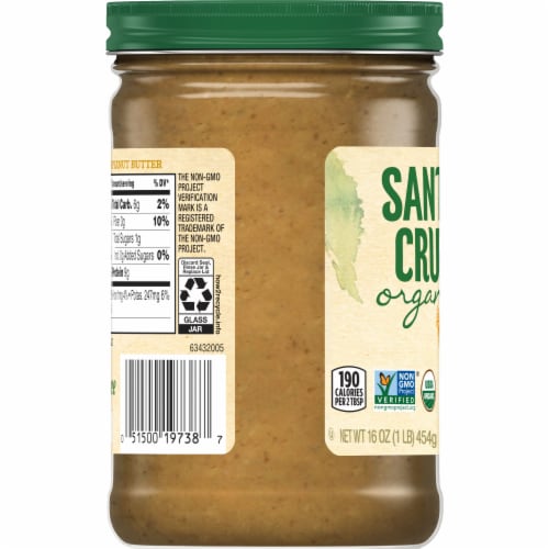 Santa Cruz Organic® Light Roasted Crunchy Peanut Butter Perspective: right