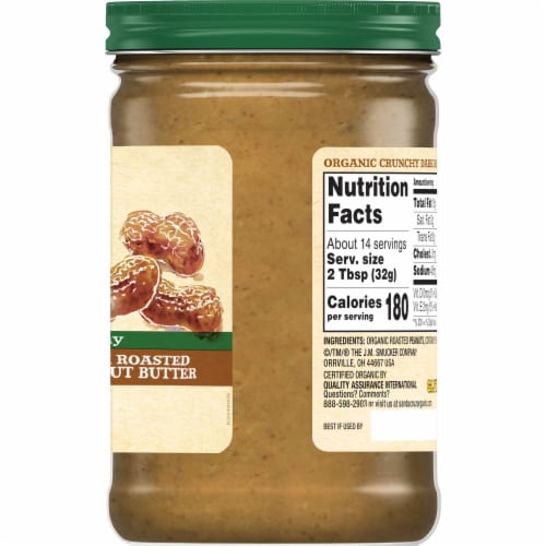 Santa Cruz Organic® Dark Roasted Crunchy Peanut Butter Perspective: right