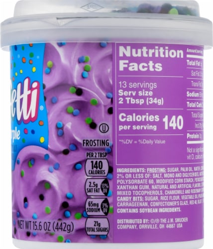 Pillsbury Funfetti Bold Purple Vanilla Frosting Perspective: right