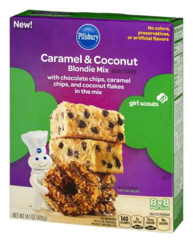 Pillsbury Girl Scout Caramel Coconut Blondie Mix Perspective: right