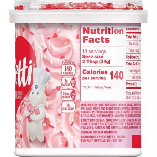 Pillsbury Valentine's Funfetti Vanilla Frosting Perspective: right