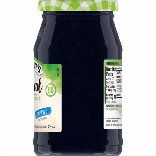 Smucker's Natural Blueberry Fruit Spread Perspective: right