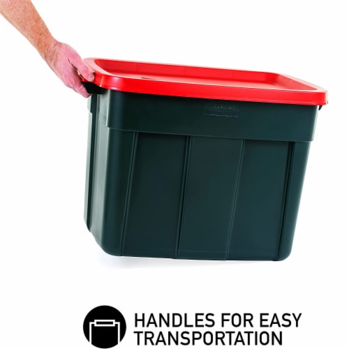  Rubbermaid Roughneck️ Storage Totes, Durable Stackable  Containers, Great for Garage Storage, Moving Boxes, and More, 18 Gal - 6  Pack : Tools & Home Improvement