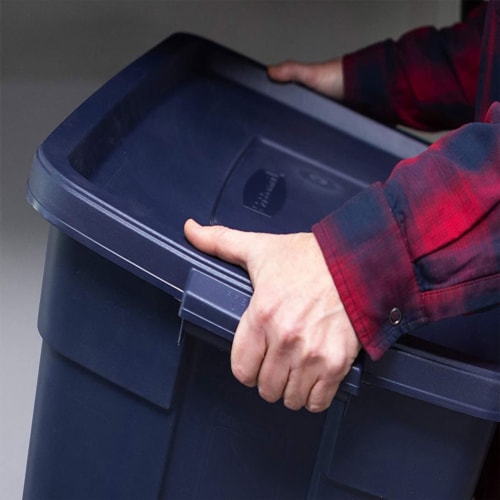 Rubbermaid Roughneck 25 Gallon Stackable Storage Container, Dark Indigo, 4  Pack, 1 Piece - Fred Meyer