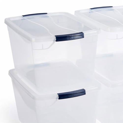 Rubbermaid Cleverstore 16 qt. Plastic Storage Tote Container with