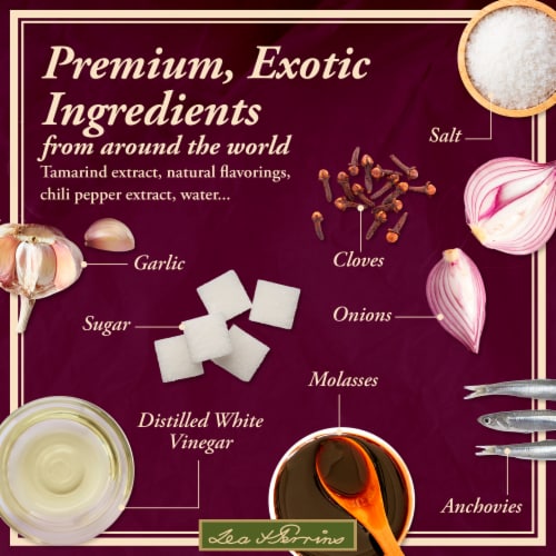 Lea & Perrins Worcestershire Sauce with Reduced Sodium Perspective: right