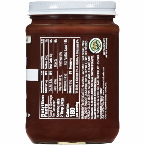 MaraNatha Creamy Dark Chocolate Almond Butter Spread Perspective: right