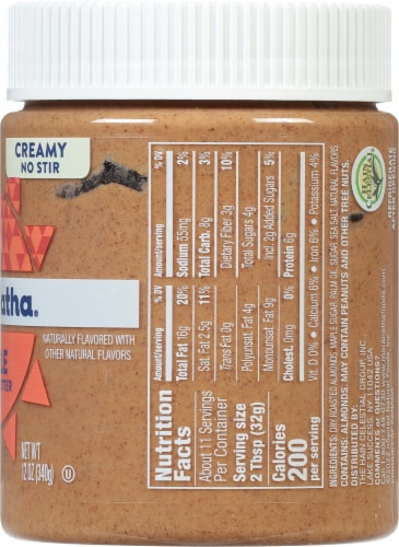 MaraNatha® No Stir Creamy Raw Maple Almond Butter Perspective: right