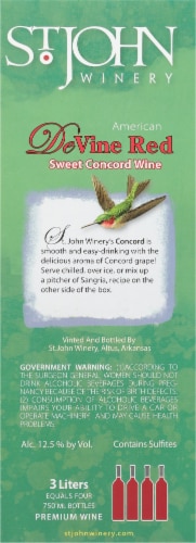 St. John DeVine Arkansas Red Wine Box Perspective: right