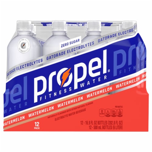 Propel® Zero Sugar Electrolyte Watermelon Flavored Bottled Water Perspective: right