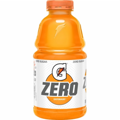 Gatorade Zero Sugar Thirst Quencher Orange Electrolyte Enhanced Sports Drink Perspective: right