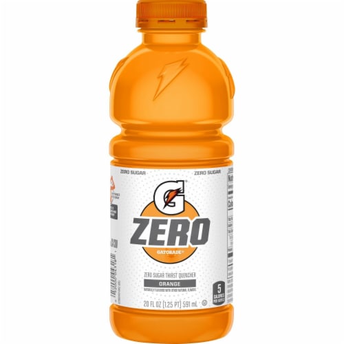 Gatorade Zero Sugar Thirst Quencher Orange Electrolyte Enhanced Sports Drink Perspective: right