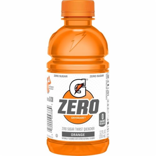 Gatorade Zero Sugar Thirst Quencher Mini Orange Electrolyte Enhanced Sports Drink Perspective: right