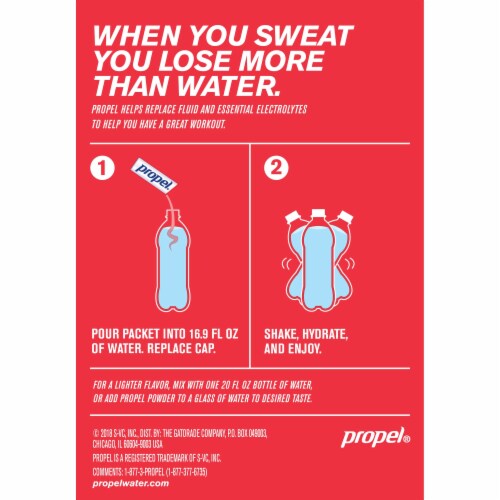 Propel Watermelon Electrolyte Water Beverage Mix 50 Count Perspective: right