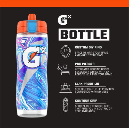 Gatorade® Gx Marble Blue Water Bottle Perspective: right