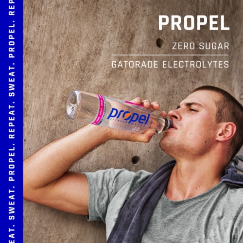 Propel Electrolyte Water Beverage Kiwi Strawberry 1 Liter Perspective: right