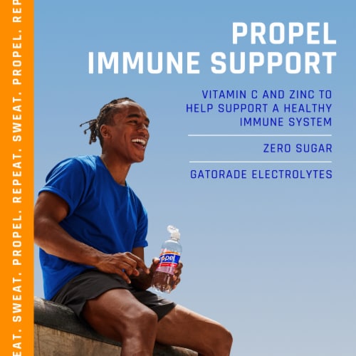 Propel Immune Support Electrolyte Water Beverage Variety Pack, 16.9 fl oz Bottles, 18 Pack Perspective: right