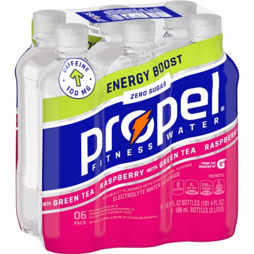 Propel® Raspberry Green Tea Energy Boost Electrolyte Water Beverage Sports Drink Perspective: right