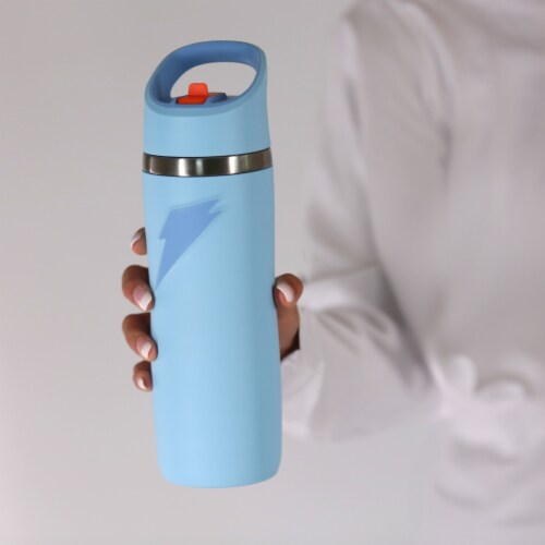 Gatorade® Light Blue Straw Water Bottle Perspective: right
