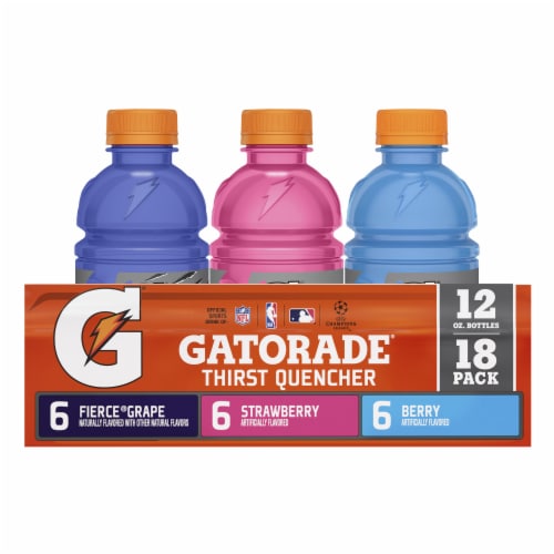 Gatorade® Purple Red Blue Sports Drink Mini Variety Pack Bottles Perspective: right