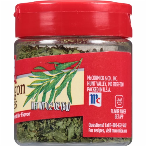 McCormick Tarragon Leaves Shaker Perspective: right