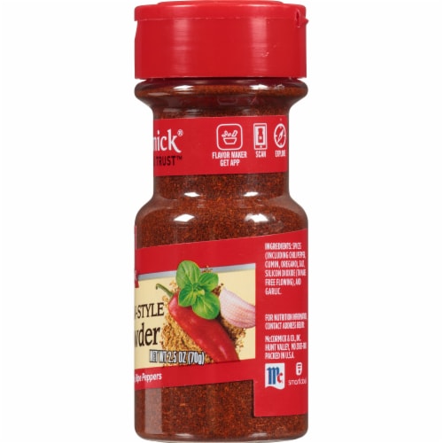McCormick Hot Mexican Chili Powder Shaker Perspective: right