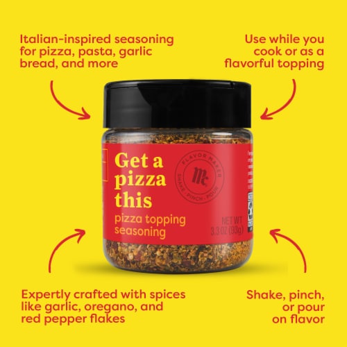 McCormick Flavor Maker Pizza Topping Seasoning Perspective: right