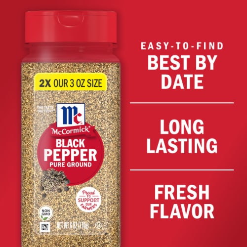 McCormick® Pure Ground Black Pepper Perspective: right