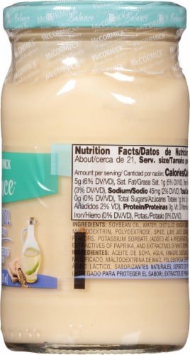McCormick Balance™ Mayonnaise Dressing with Soybean Oil Perspective: right