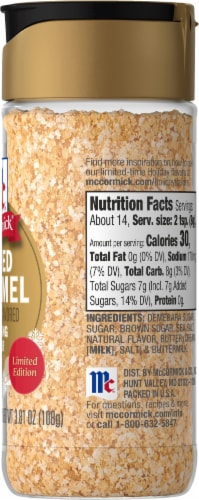 McCormick® Salted Caramel Finishing Sugar Perspective: right