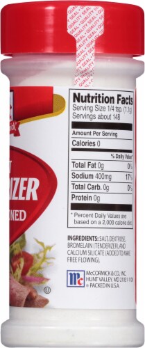 McCormick® Meat Tenderizer Non-Seasoned Perspective: right