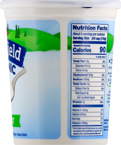 Stonyfield Organic Plain Lowfat Yogurt Perspective: right