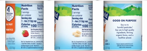 Stoneyfield® Organic Yo Baby® Banana and Strawberry Whole Milk Yogurt Perspective: right