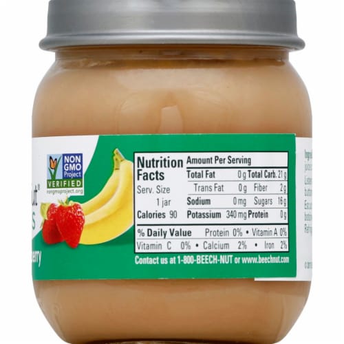 Beech-Nut® Stage 2 Banana & Strawberries Baby Food Perspective: right