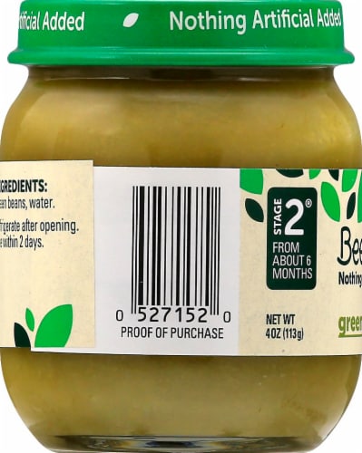 Beech-Nut® Stage 2 Green Beans Baby Food Perspective: right