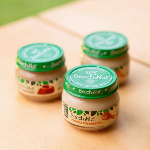 Beech-Nut Stage 1 Turkey & Turkey Broth Baby Food Jar Perspective: right