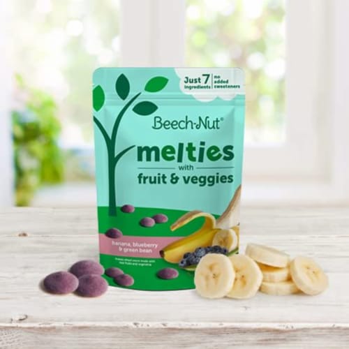 Beech-Nut® Melties Stage 3 Banana Blueberry & Green Bean Baby Snack Melts Bag Perspective: right