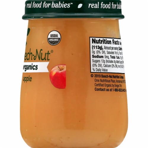 Beech-Nut® Organics Stage 1 Apple Baby Food Perspective: right