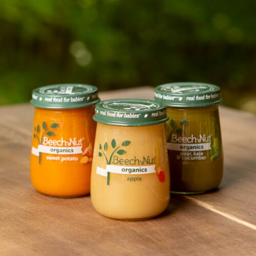 Beech-Nut® Organics Stage 2 Apple Raspberries & Avocado Baby Food Perspective: right