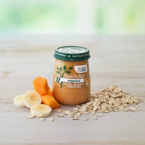 Beech-Nut Organics Stage 3 Banana Pumpkin & Oats Organic Baby Food Jar