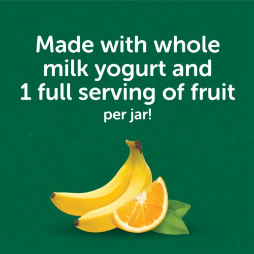 Beech-Nut Organics Stage 2 Banana Orange & Yogurt with Prebiotics Baby Food Jar Perspective: right