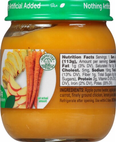 Beech-Nut Harvest Dinners Chicken Apple Carrot Stage 2 Baby Food Perspective: right