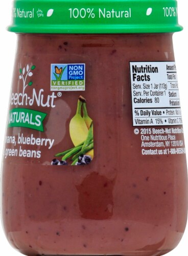 Beech-Nut® Naturals Banana Blueberry & Green Beans Stage 2 Baby Food Perspective: right