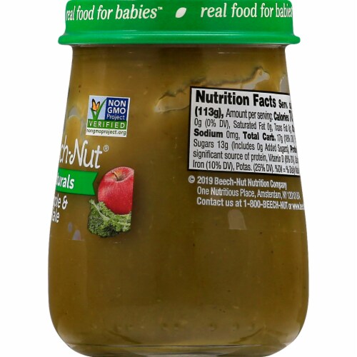Beech-Nut® Naturals Stage 2 Apple & Kale Baby Food Perspective: right