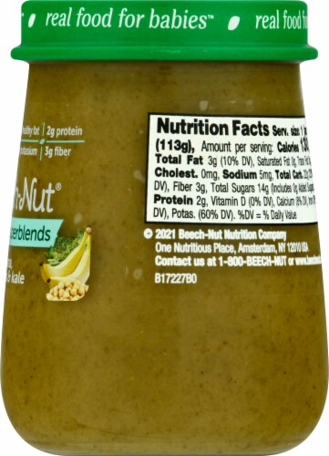 Beech-Nut® Naturals Superblends Stage 3 Banana Chickpea & Kale Baby Food Perspective: right