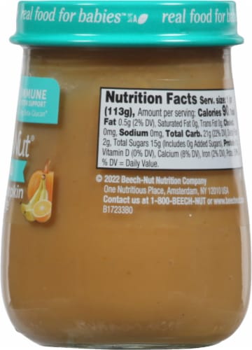 Beech-Nut® Naturals Banana Pumpkin Orange Stage 1 Baby Food Perspective: right